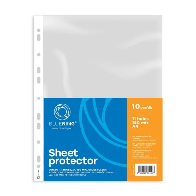 Genotherm lefűzhető, A4, 180 micron jumbo katalógustartó Bluering® 10 db/csomag